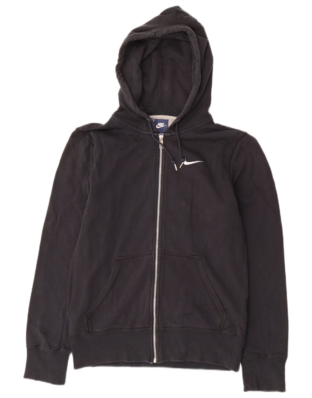 Nike Pull à capuche zippé pour homme Petit coton noir