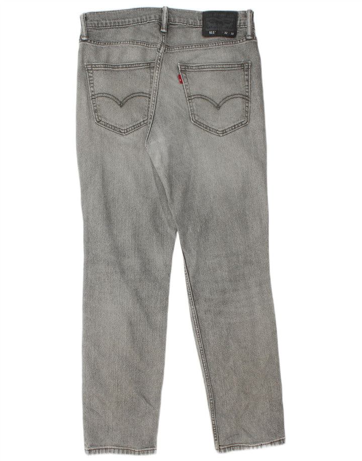 Levi's Jean Slim 511 Distressed Homme 32 L30 Gris Coton