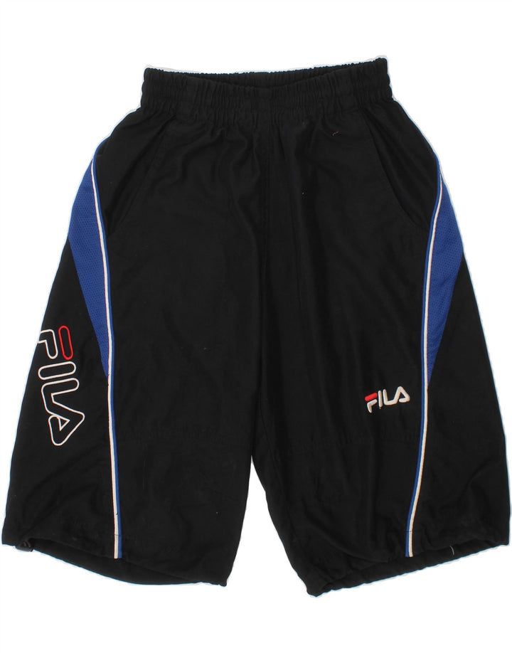 FILA Boys Sport Shorts 5-6 Years Black Colourblock Polyester Vintage Fila and Second-Hand Fila from Messina Hembry 