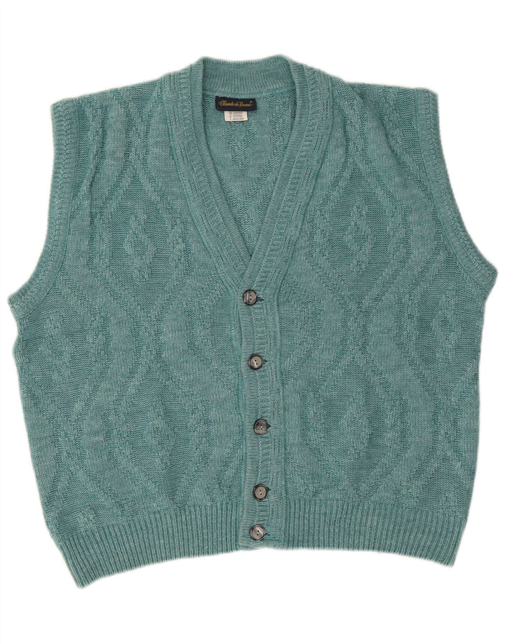 Claude De Pierre Pull Cardigan Sans Manches Homme IT 48/50 Bleu Moyen