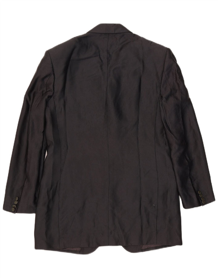 Carlo Pignatelli Veste Blazer 4 Boutons pour Homme IT 50 Grandes Rayures Noires