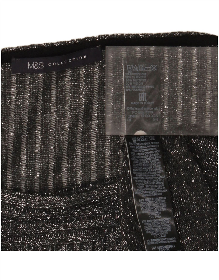 MARKS & SPENCER Haut Chemisier Femme UK 20 2XL Gris Moucheté Polyester