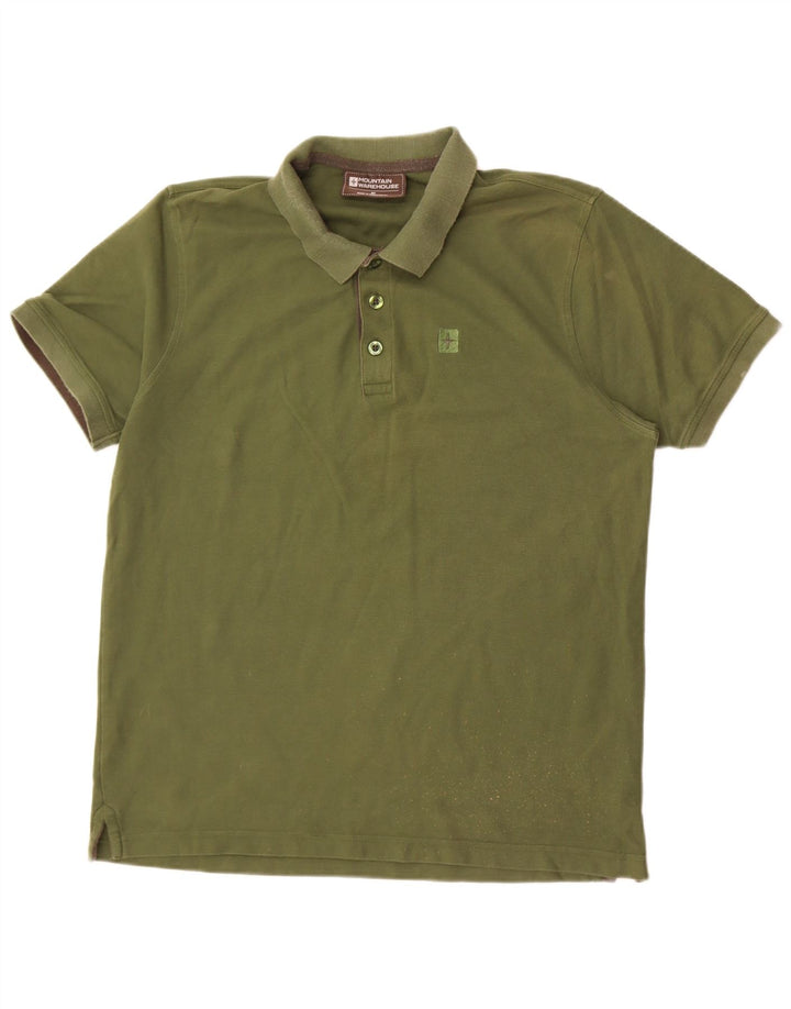 Mountain Warehouse Polo Homme Coton Vert Moyen
