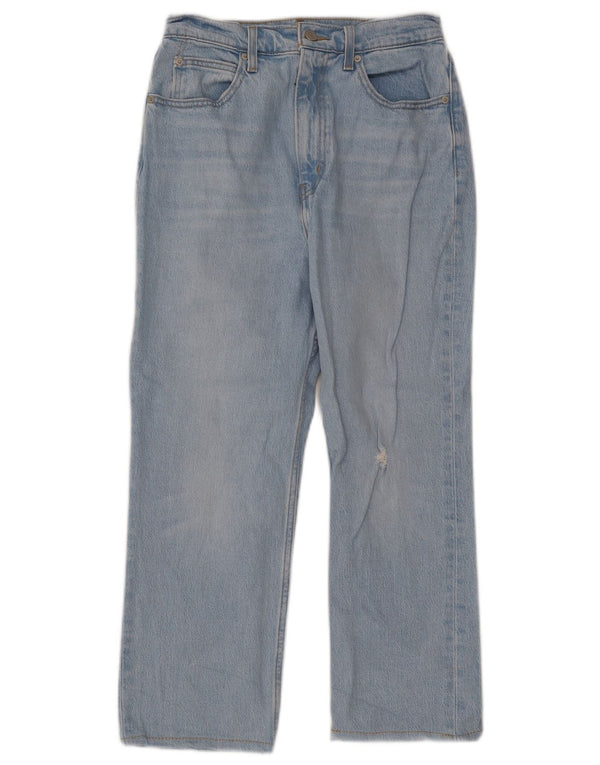 Levi's Jean Court Taille Haute Femme W28 L23 Bleu Coton