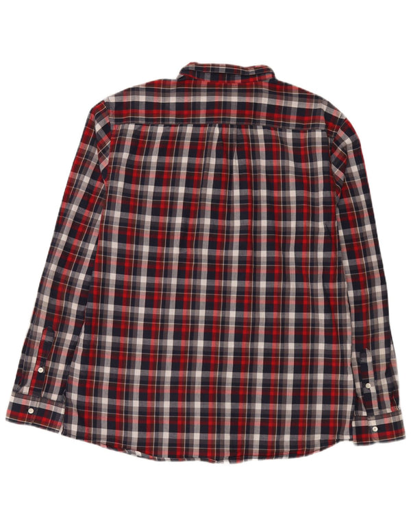 Wrangler Chemise en flanelle pour homme XL en coton à carreaux rouge