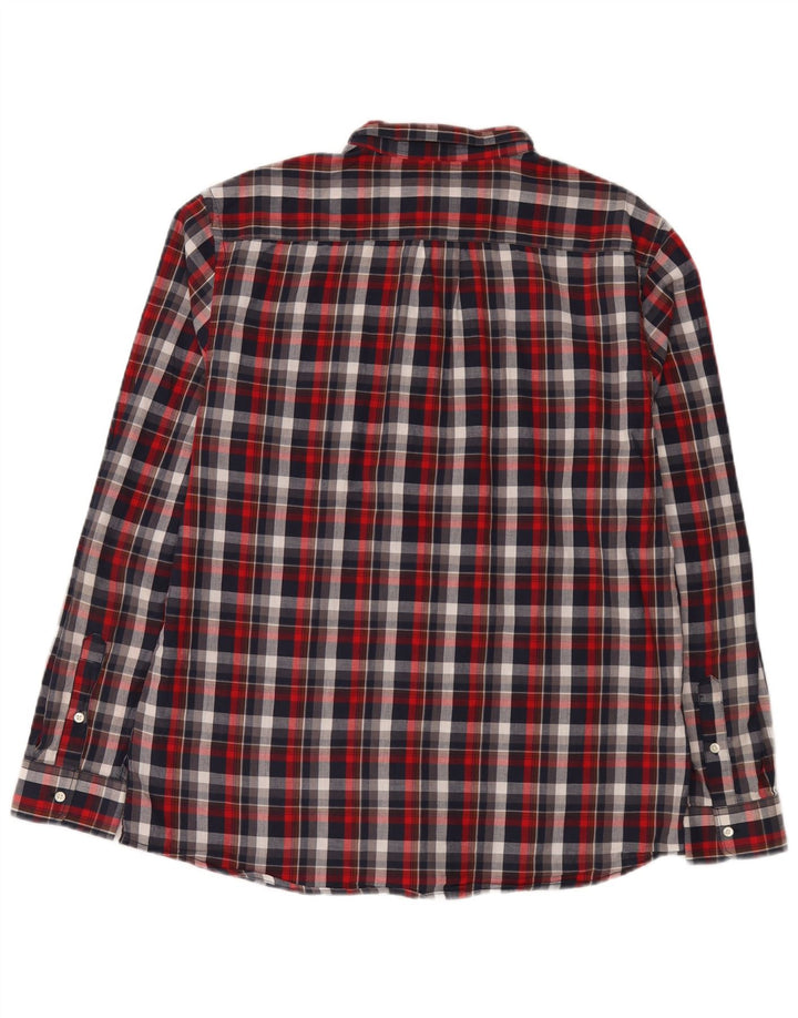 Wrangler Chemise en flanelle pour homme XL en coton à carreaux rouge