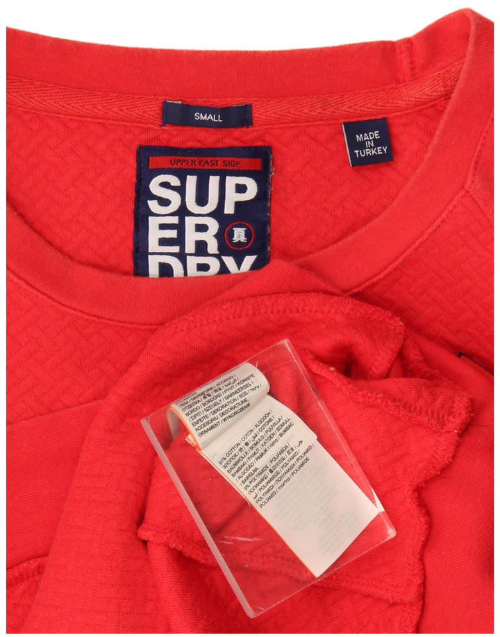 Superdry Sweat-shirt surdimensionné graphique pour femme UK 10 petit coton bleu