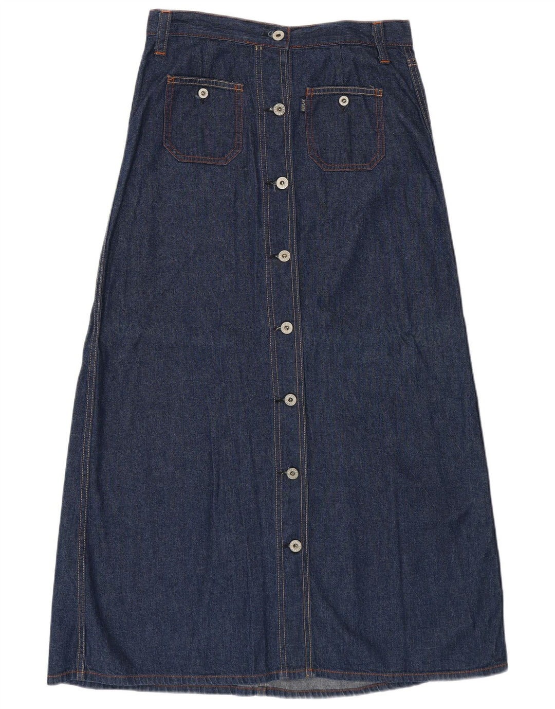 REPLAY Femme Jupe Maxi En Jean Moyen W28 Bleu Marine Coton