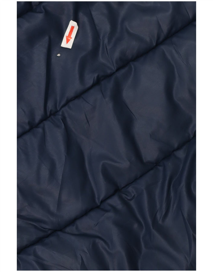 Benetton Veste matelassée à capuche pour femme UK 8 Small Bleu marine