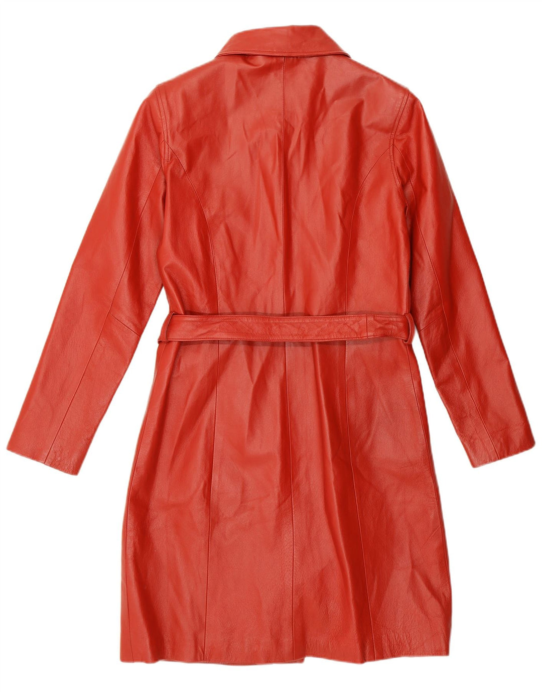 Kara Manteau en cuir pour femme UK 10 Petit cuir rouge