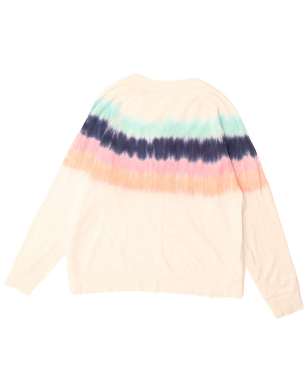 ATHLETA Sweat-shirt pour femme UK 16 Grand coton tie-dye multicolore