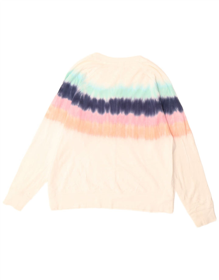 ATHLETA Sweat-shirt pour femme UK 16 Grand coton tie-dye multicolore