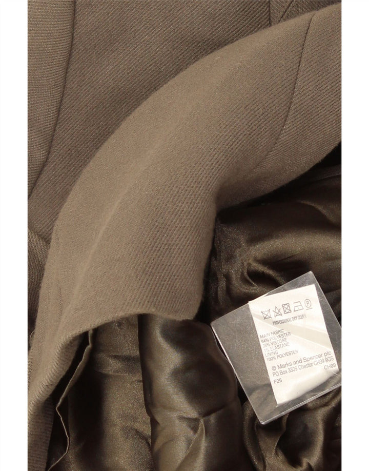Marks & Spencer Trench-Coat Femme UK 10 Petit Gris Polyester