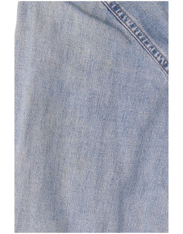 BENETTON Chemise en jean pour femme UK 14 Bleu moyen Coton