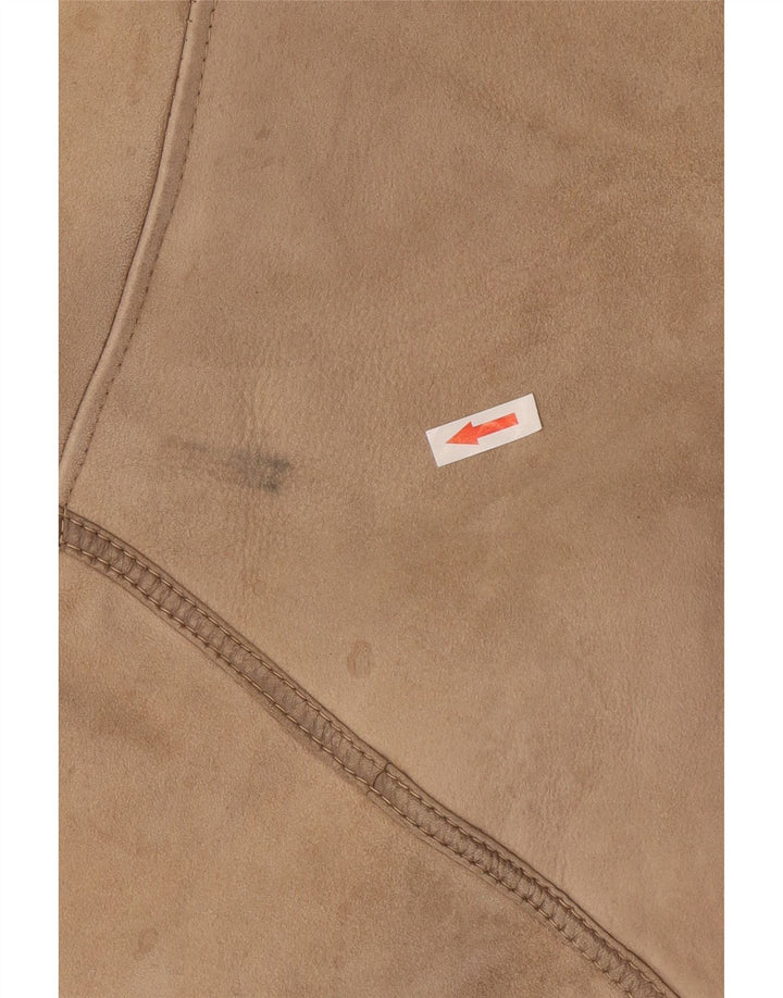 Veste Shearling Femme Vintage IT 46 Grand Shearling Beige