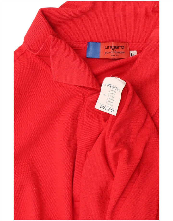 UNGARO Polo Homme Grand Rouge Coton