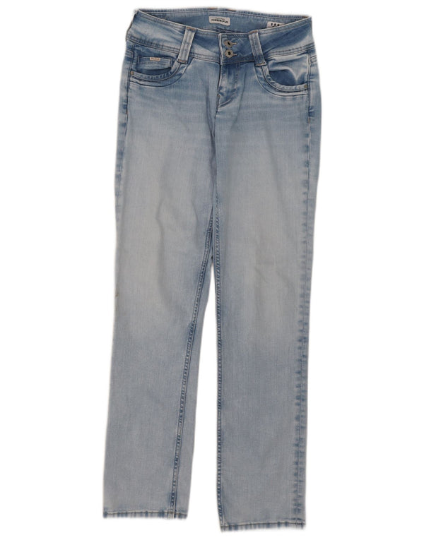 PEPE Jeans Femme Droit W29 L32 Bleu Coton