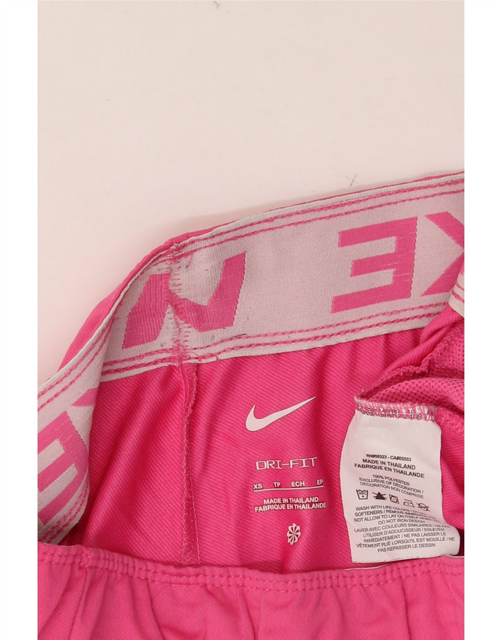 NIKE Short de sport Dri Fit pour femme UK 4 XS Rose Polyester