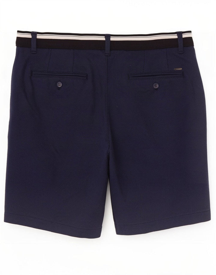 Zara Short Chino Homme Medium W31 Bleu Marine Polyester