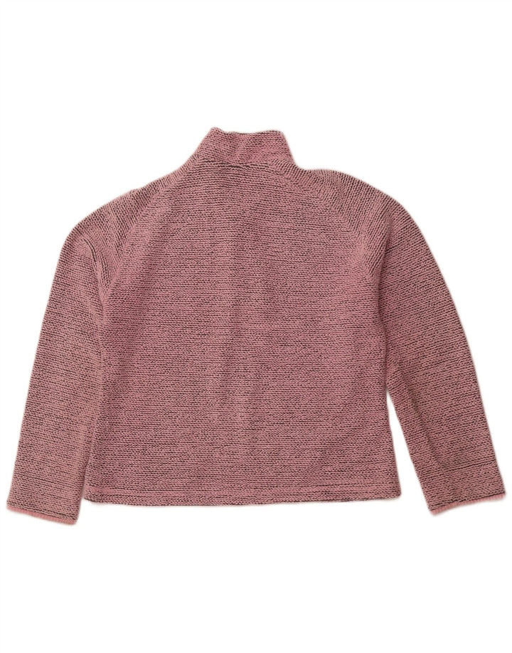 WEIRD FISH Sweat-shirt à col zippé pour femme UK 16 Grand coton rose