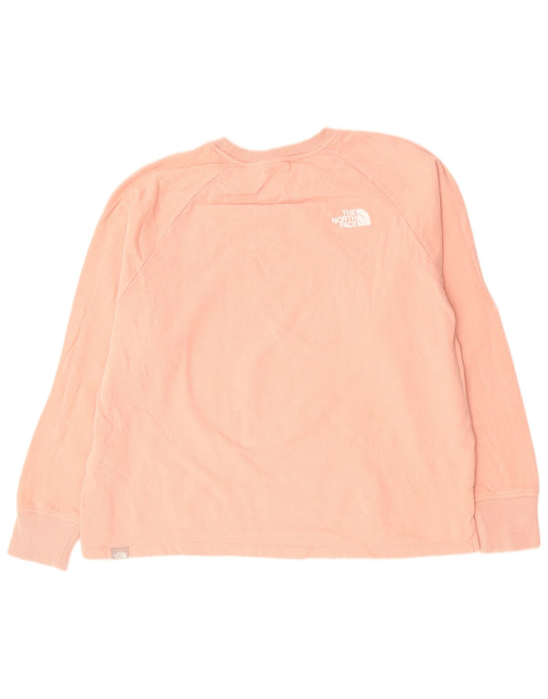 THE NORTH FACE Sweat-shirt surdimensionné pour femme UK 16 Grand coton rose
