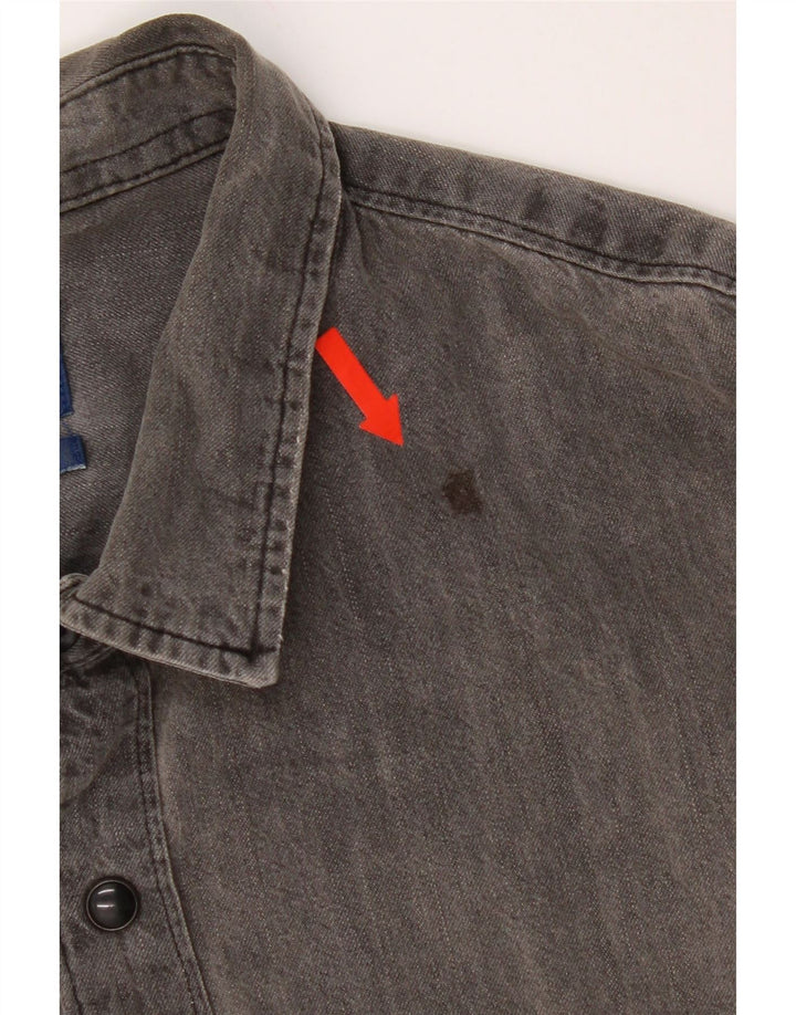 Zara Homme Regular Fit Chemise En Jean XL Gris Coton