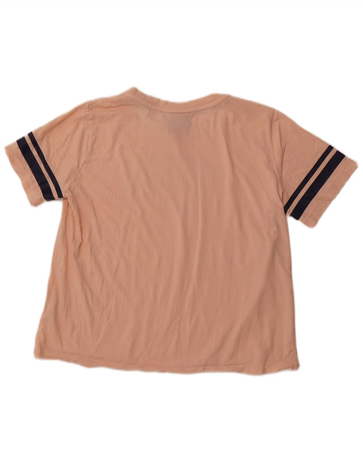 NIKE T-shirt graphique pour femme UK 14 Large Rose Coton