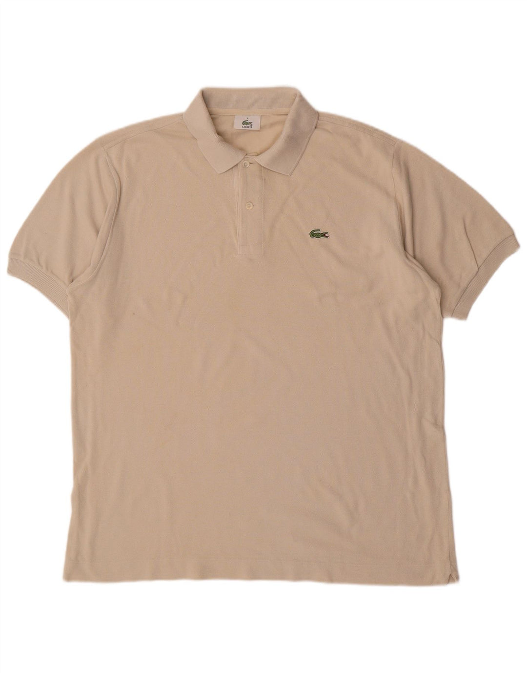 LACOSTE Polo Homme Taille 5 Grand Coton Blanc Cassé