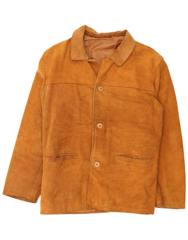 veste en daim homme vintage IT 46 Petit Beige