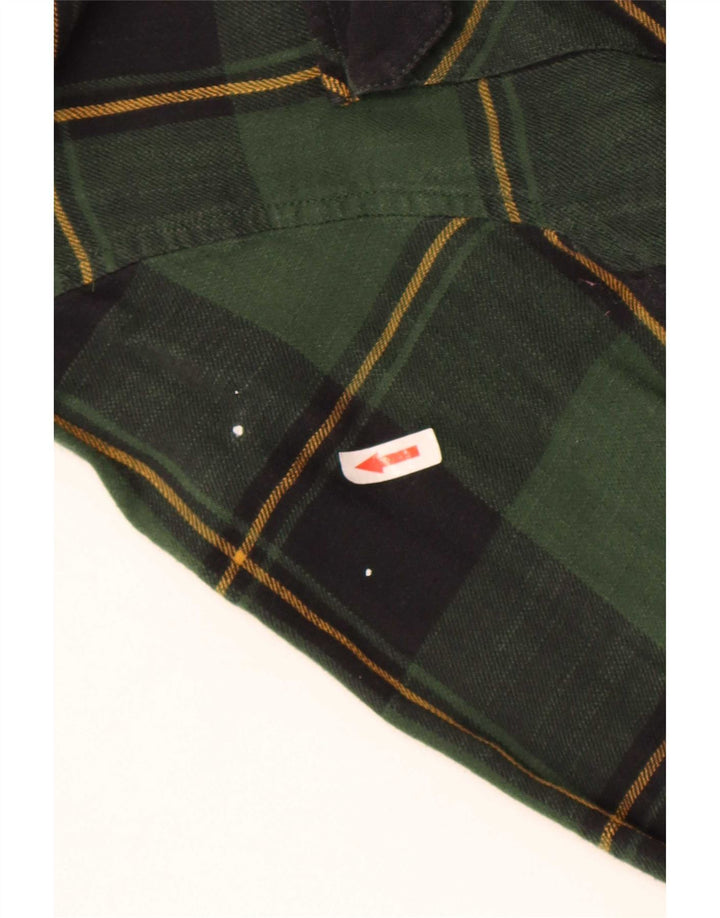 Levi's Chemise à capuche en flanelle homme vert moyen à carreaux en coton
