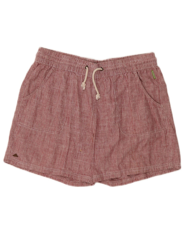 Little Kathmandu Short décontracté pour femme UK 12 Medium W32 Chanvre à fines rayures rouges