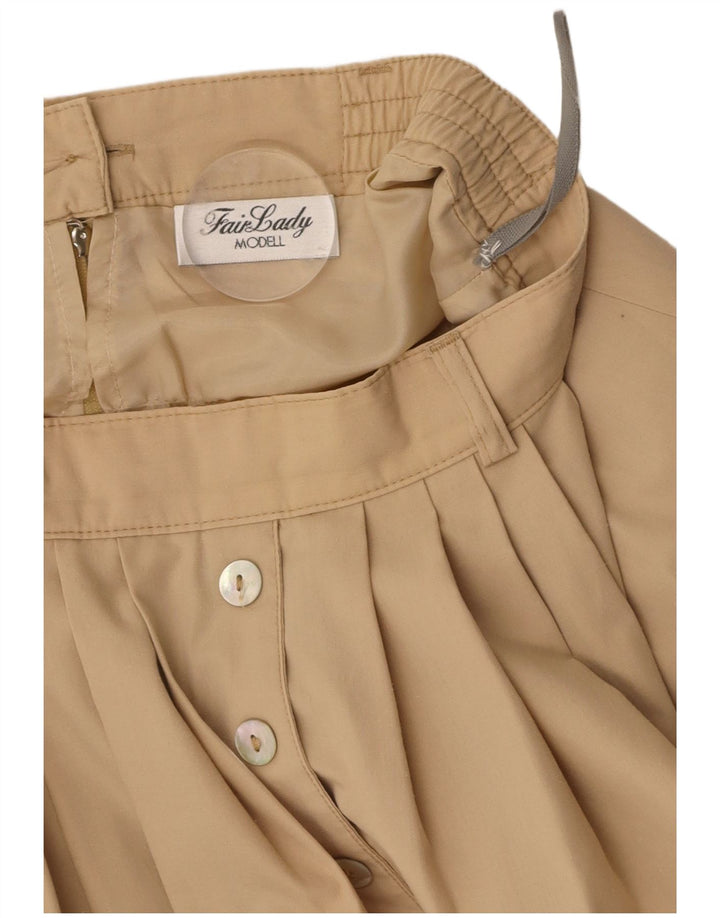 FAIR LADY Womens Pleated A-Line Skirt W28 Medium Beige