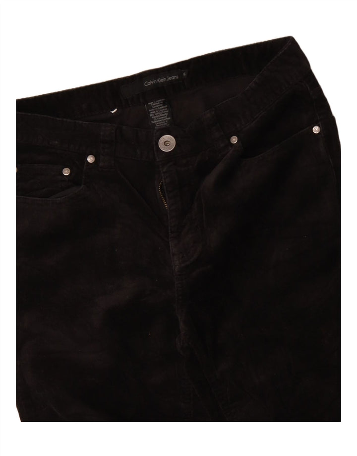 CALVIN KLEIN Pantalon bootcut en velours côtelé pour femme US 6 Medium W30 L27 Noir