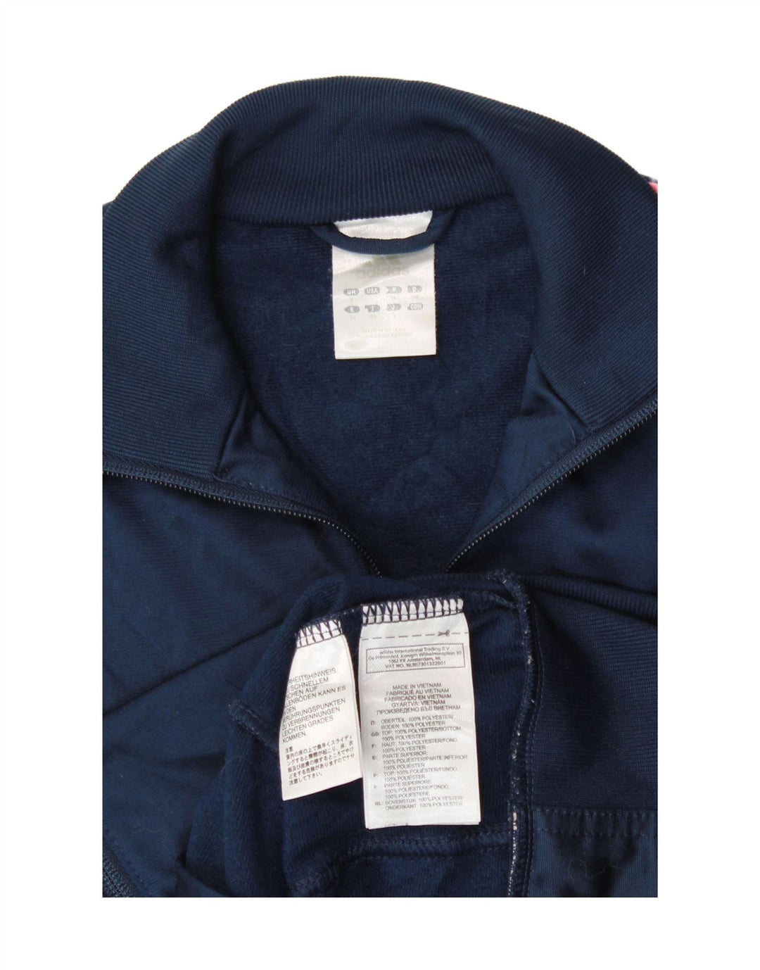 Adidas Veste de survêtement pour femme UK 8 Small Bleu marine Polyester