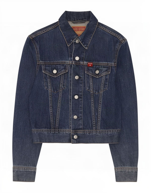 Big Star Veste en jean pour femme UK 12 Bleu moyen Coton