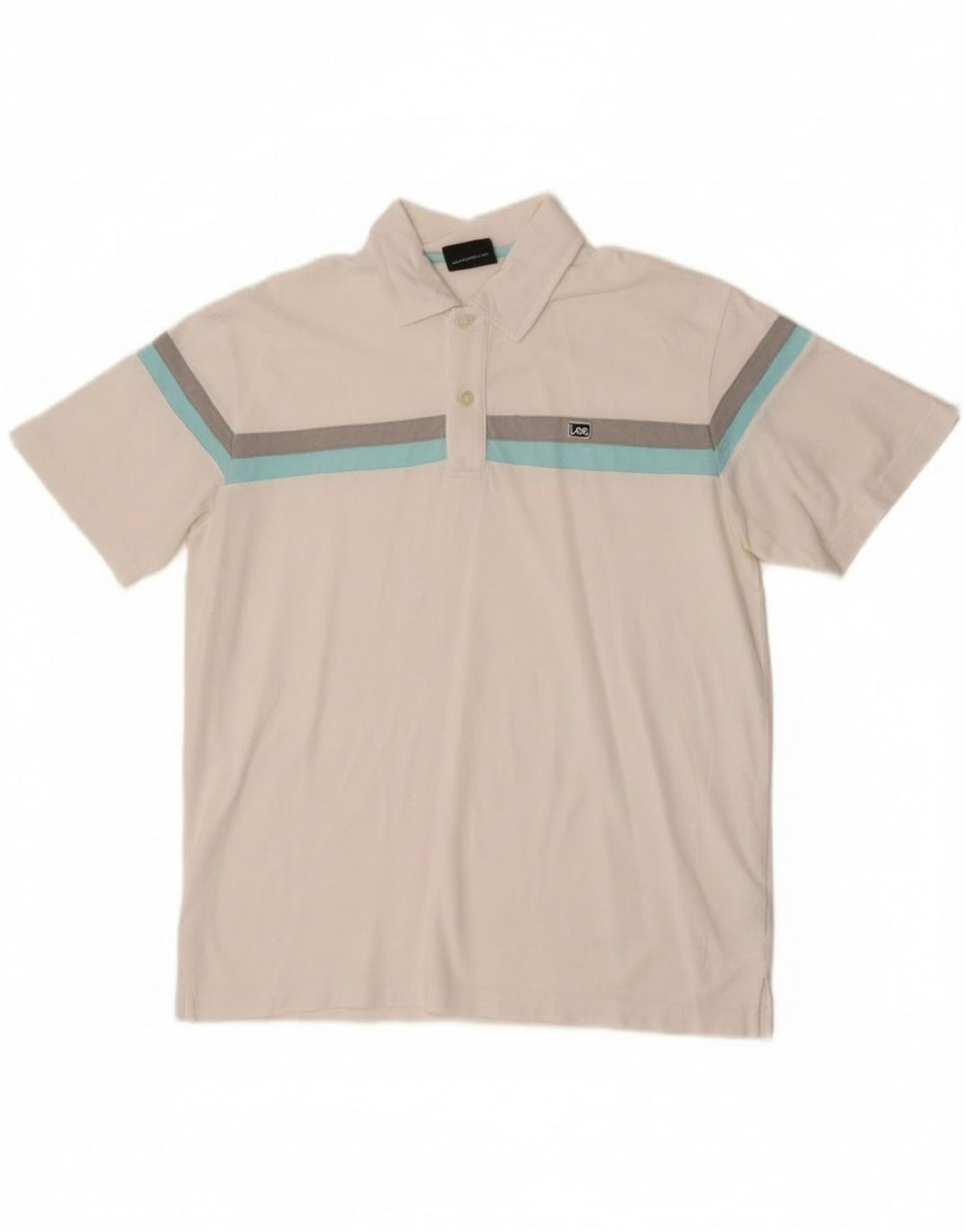 Lee Polo Homme Rayé Blanc Moyen