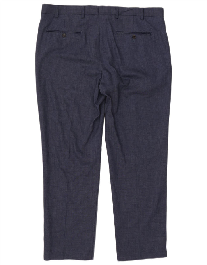 Marks & Spencer Pantalon de costume coupe classique pour homme W38 L29 Bleu laine