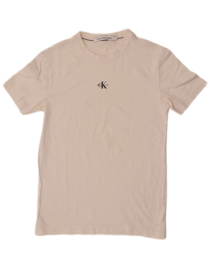 Calvin Klein Jeans T-Shirt Homme Top XS Blanc