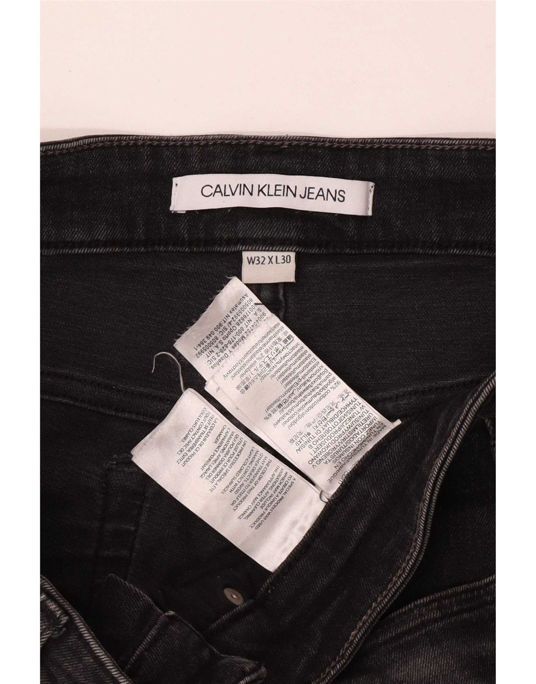 Calvin Klein Jean Slim Homme W32 L30 Gris Coton