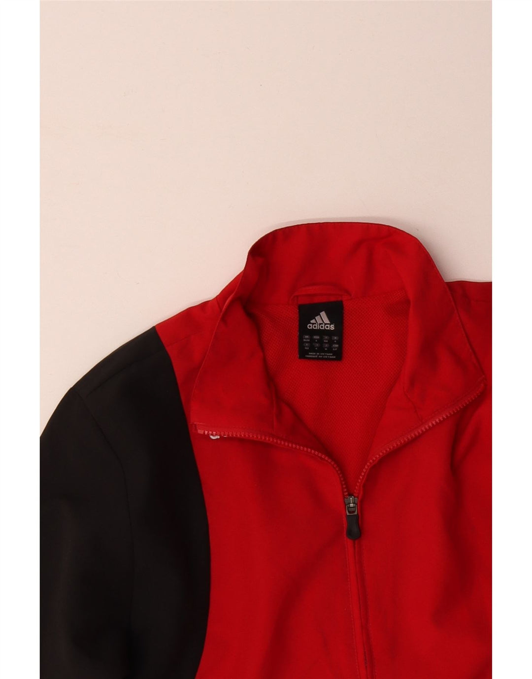 ADIDAS Veste de survêtement pour homme UK 36/38 Petit Rouge Colorblock Polyester