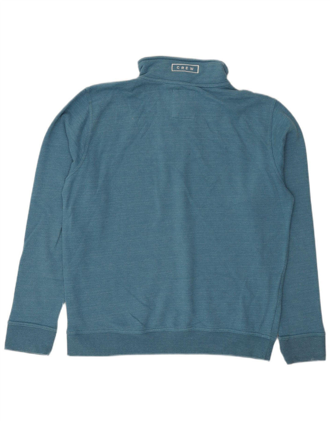 CREW CLOTHING Sweat-shirt à col zippé pour homme en coton bleu Taille L
