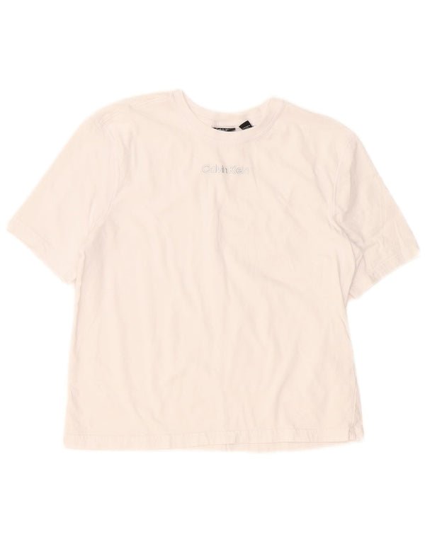 Calvin Klein T-shirt pour femme UK 6 XS Blanc