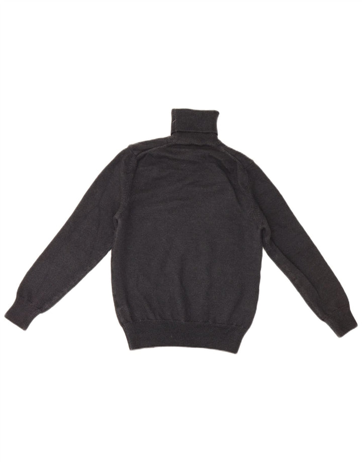 Blauer Pull col roulé pour femme UK 8 Petite laine grise
