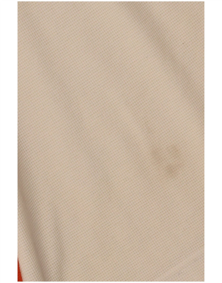 LOTTO Polo Homme UK 36/38 Petit Blanc Colorblock Polyester