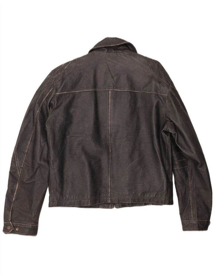 veste en cuir homme vintage IT 52 XL Noir