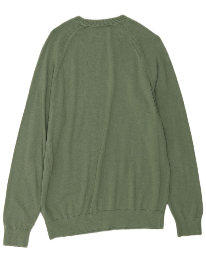 Marks & Spencer Pull Col Rond Homme Vert Moyen Coton