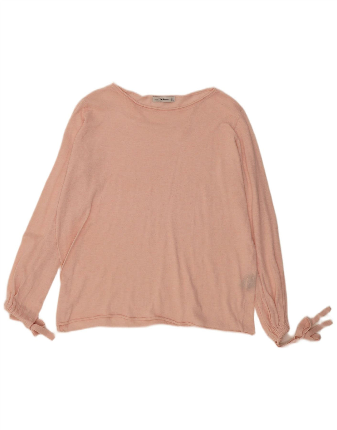 Zara Femme Chemisier Oversize Top UK 14 Polyester Rose Moyen