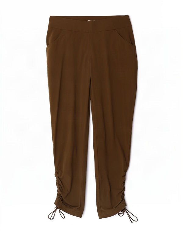 Columbia Womens Slim Casual Trousers Large W32 L27 Khaki Nylon