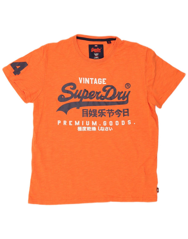 Superdry T-shirt graphique pour homme 2XL Orange Coton