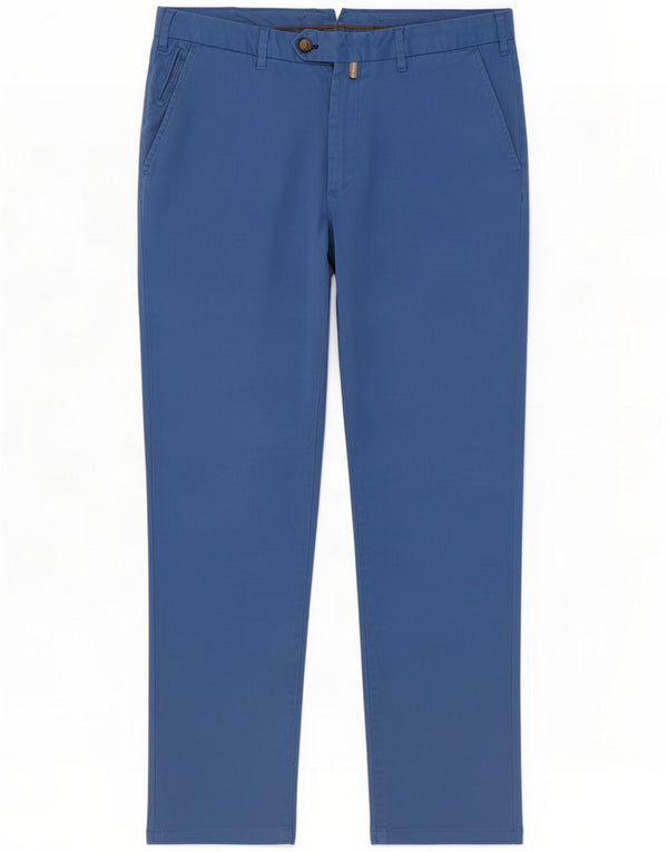 Massimo Dutti Mens Slim Fit Chino Trousers EU 46 XL W36 L30 Blue Cotton